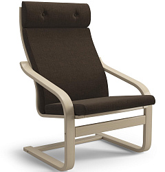Кресло Бамбл Шифт коричневый, каркас натуральный